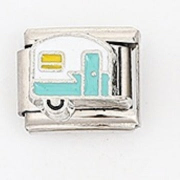 Wholesale 5pcs Italian Charm Bracelet 9mm DIY Splicing Car and Ship Series Stainless Steel Composable Bracelet