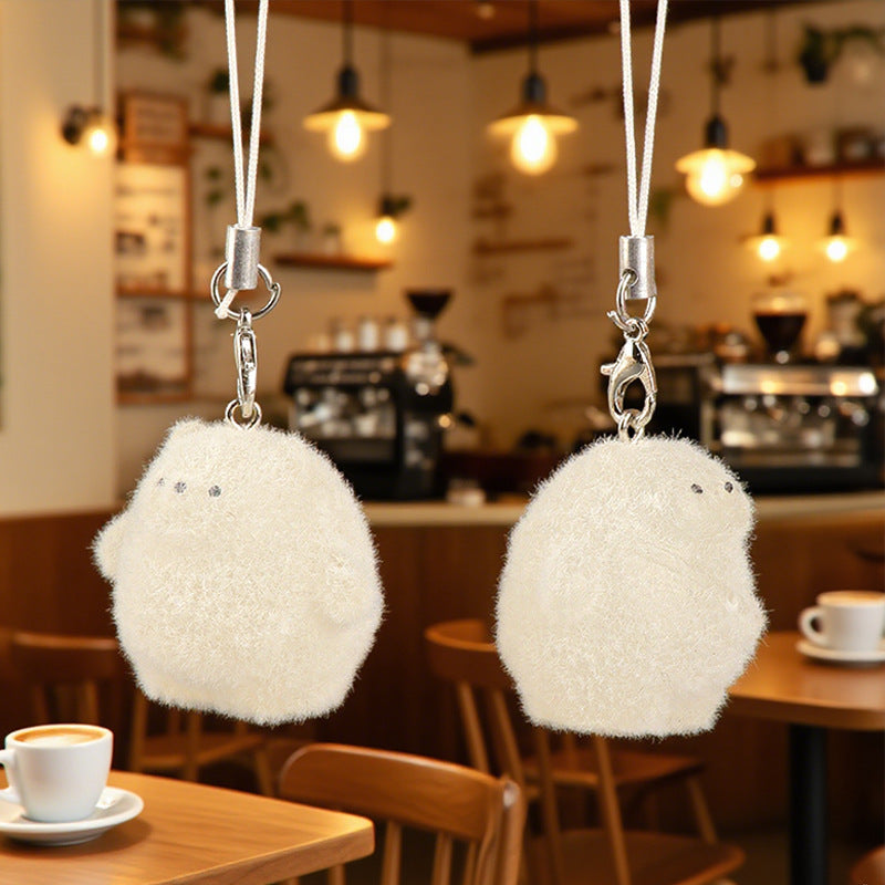 Wholesale Cute cartoon resin polar bear mobile phone chain