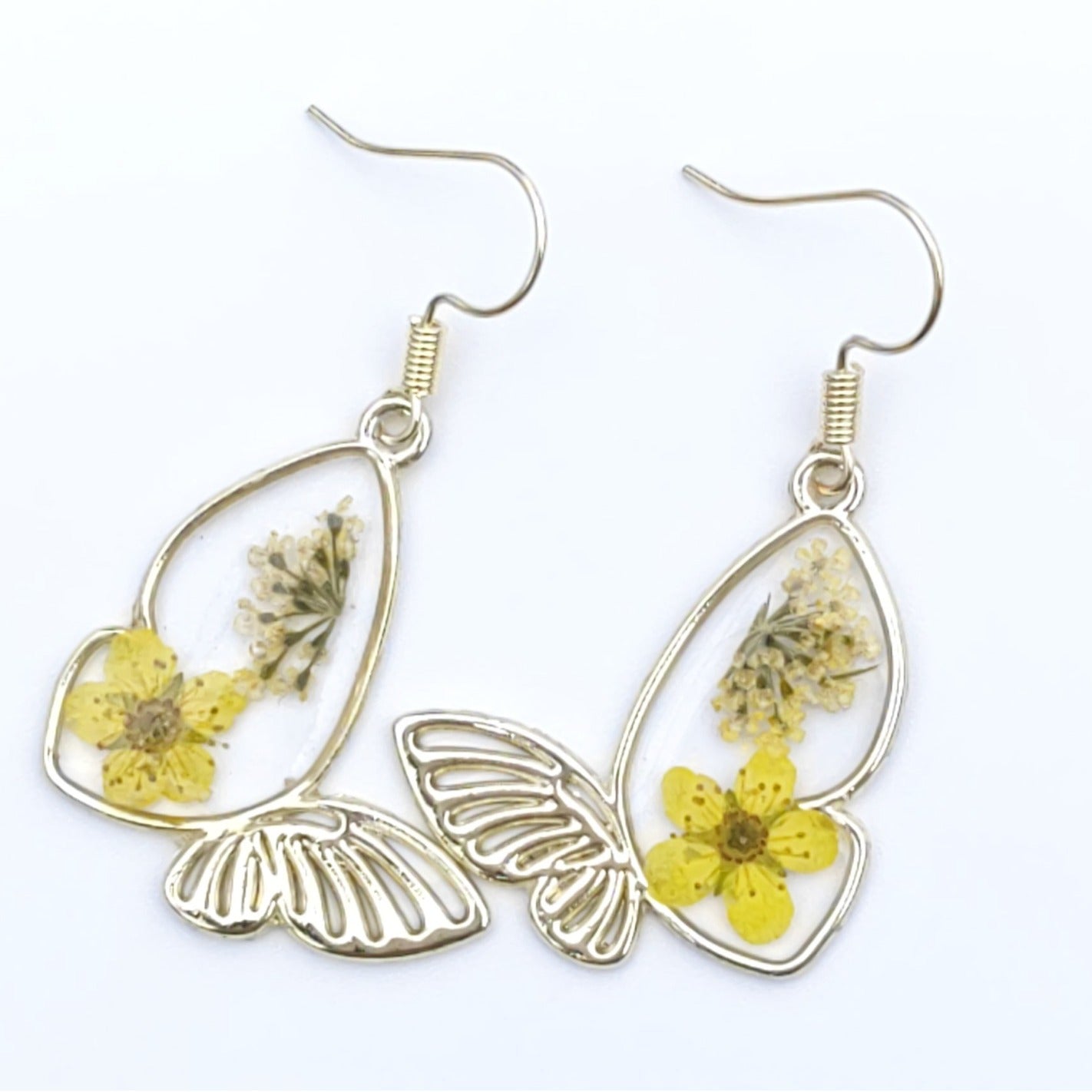 Wholesale Dried Flower Earrings Preserved Butterfly Earrings ACC-ES-Mindin003