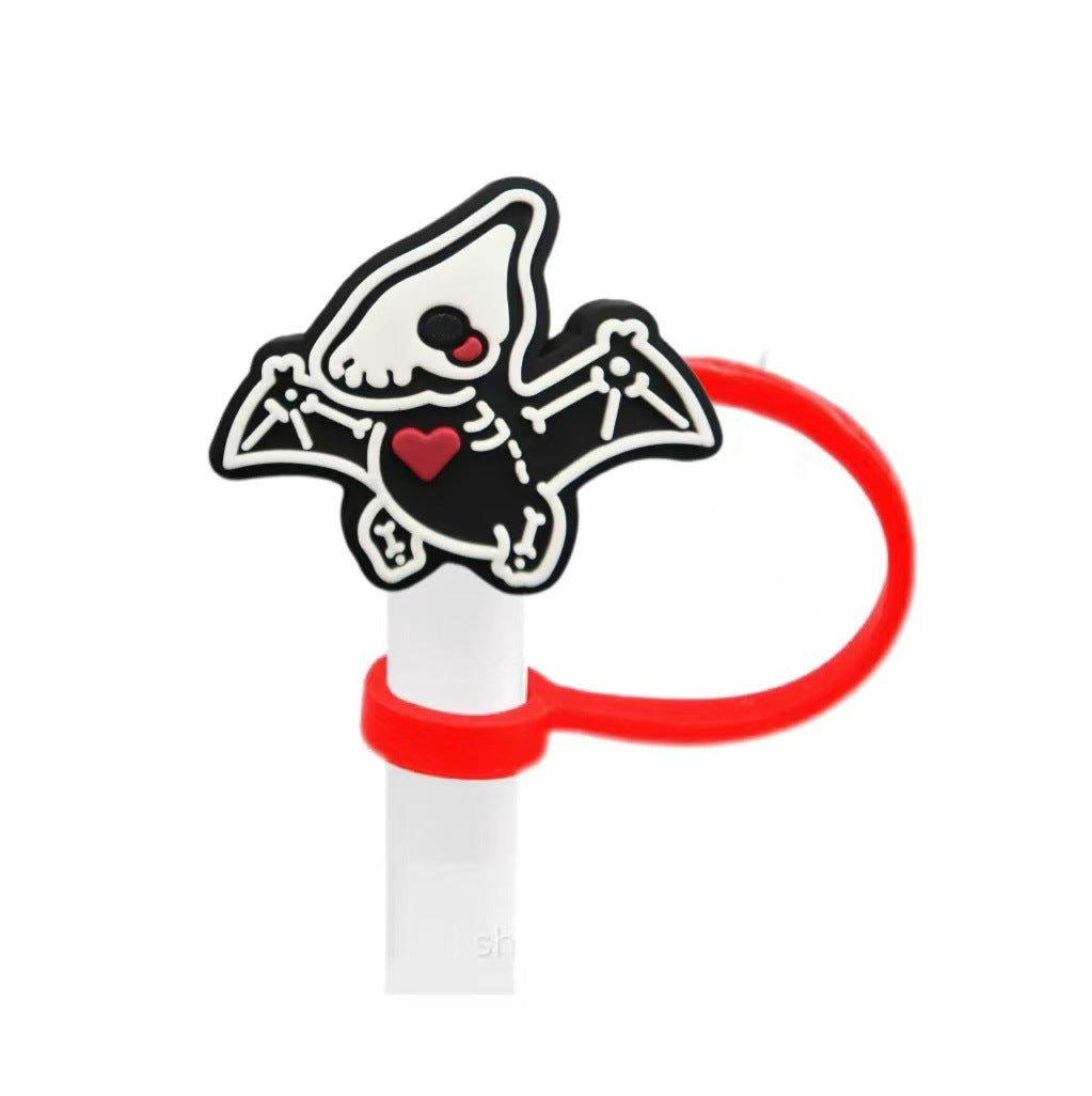 Wholesale 10pcs  themed animal skull shapes Straw Cover Straw Tube Cap