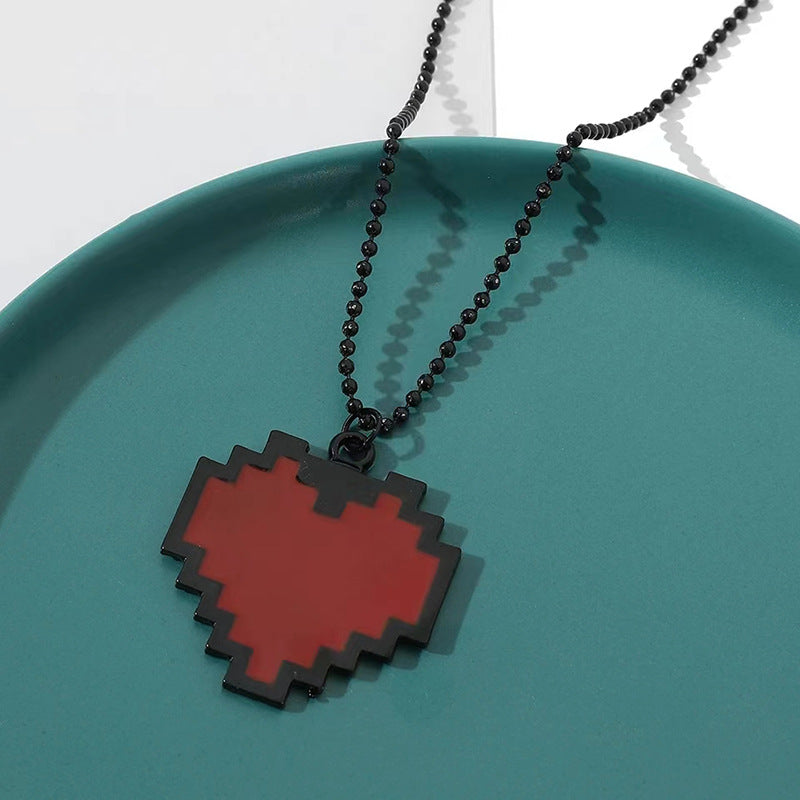 Wholesale  red heart-shaped love pendant necklace jewelry