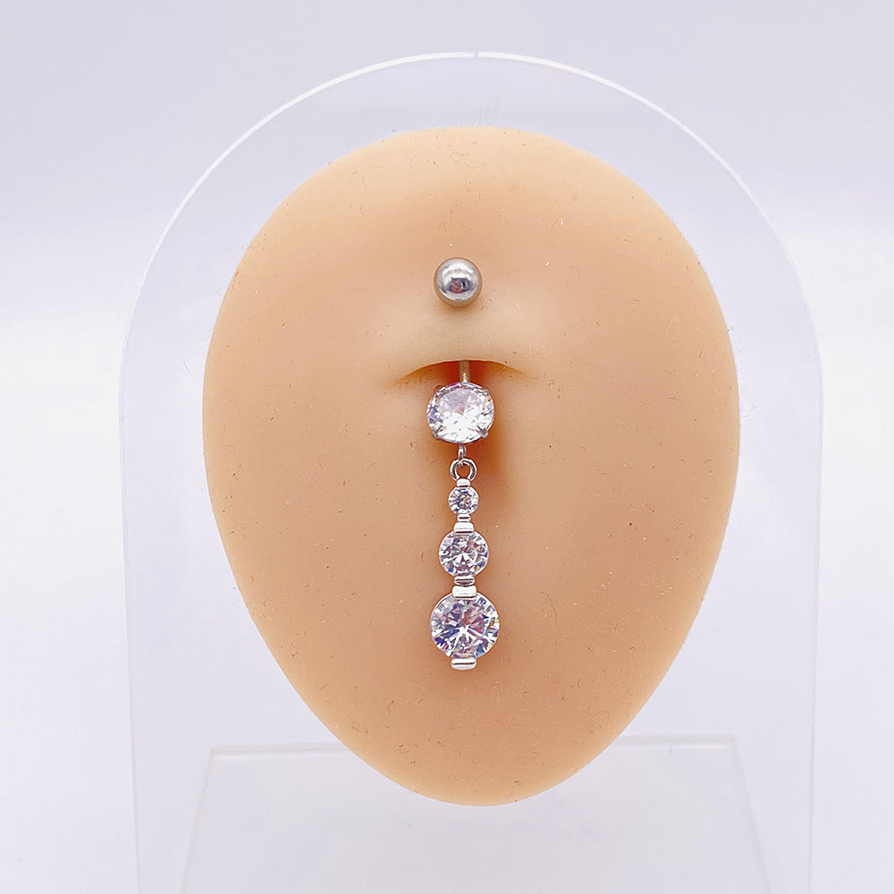 Wholesale Stainless Steel Long Tree of Life Zircon Belly Button Nails Body Jewelry ACC-BJ-ChenY001