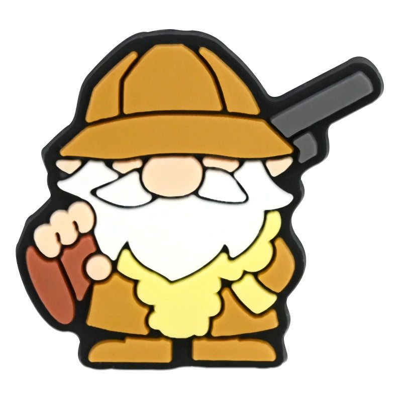 Wholesale Random 100pcs Creative  hunting series   PVC Soft Rubber Shoe Buckle Decoration