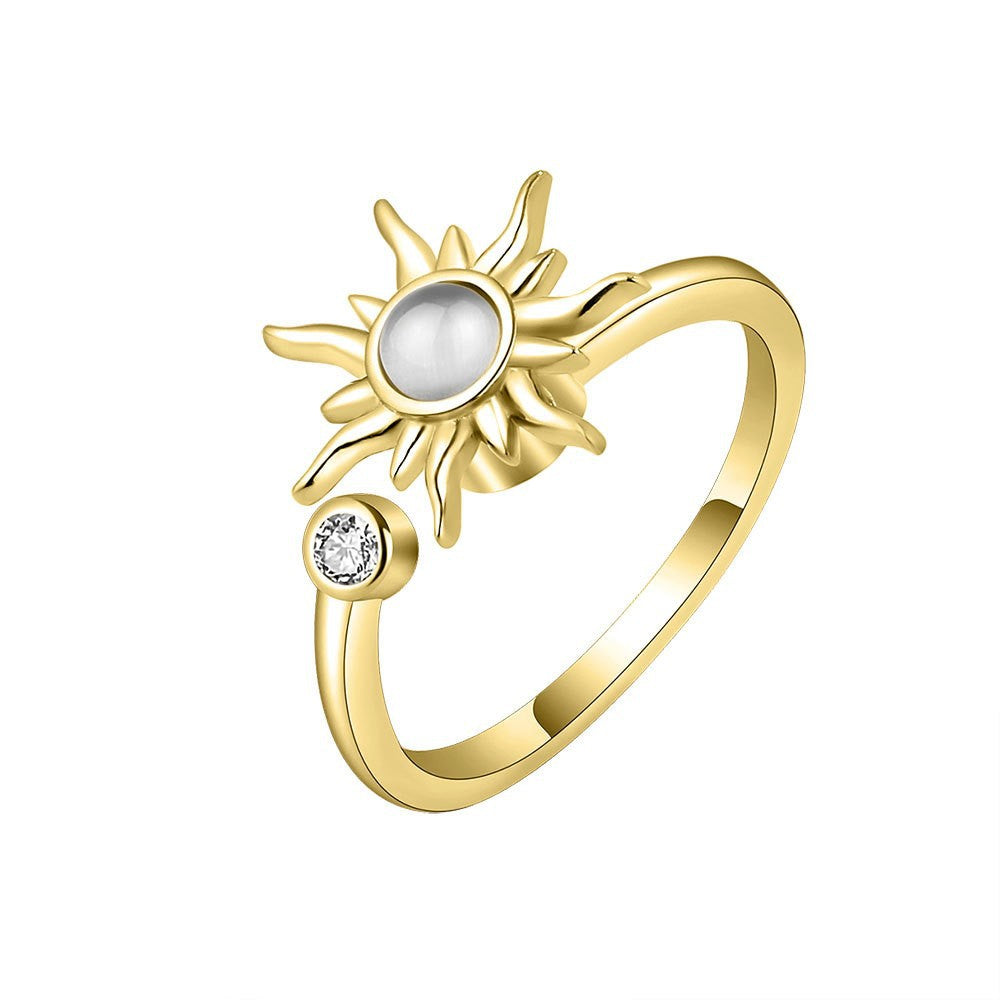 Wholesale sunflower rotatable stress relief anti-pressure adjustable  ring