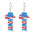 Wholesale Independence Day July 4  Shiny Bald Eagle Boots Butterfly Earrings