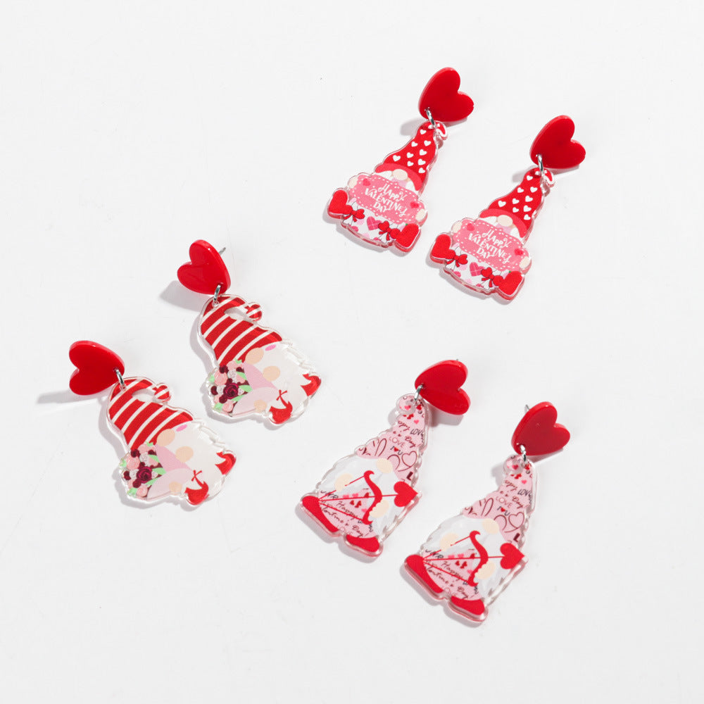 Wholesale Valentine's Day  love heart letters earrings