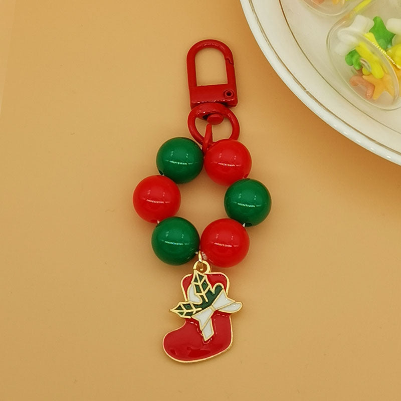 Wholesale Christmas Santa Claus Tree Letter Bell Snowflake Keychains ACC-KC-Haol003