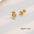 Wholesale stainless steel earrings 18K gold love flowers geometric gold beads earrings