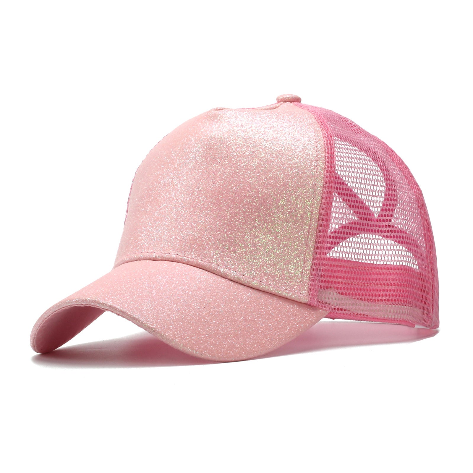 Wholesale Ponytail Cap Glitter Baseball Net Cap Peaked Cap ACC-HT-JingHong003