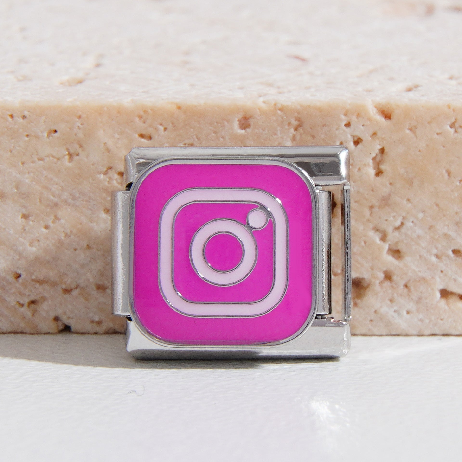 Wholesale   9mm Italian Charm Starter Bracelets DIY square Single Section Creative Stainless Steel Composable Bracelet