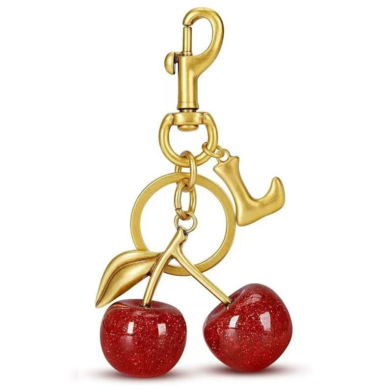 Wholesale Cherry Bag Charm Keychain Trendy Car Key Accessory Stylish Gift For Women Boutique Resale