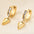 Wholesale Titanium Steel 18K Gold Long Heart Shaped Pendant Earrings