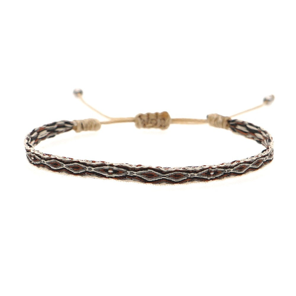 Wholesale Ethnic Style Webbing Lucky Stacking Bracelets Miyuki ACC-BT-Qiqi020