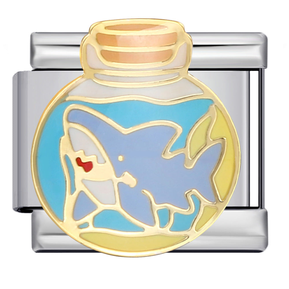 Wholesale Italian Charm Bracelet 9mm DIY Splicing Removable Pet People Element Stainless Steel Composable Bracelet