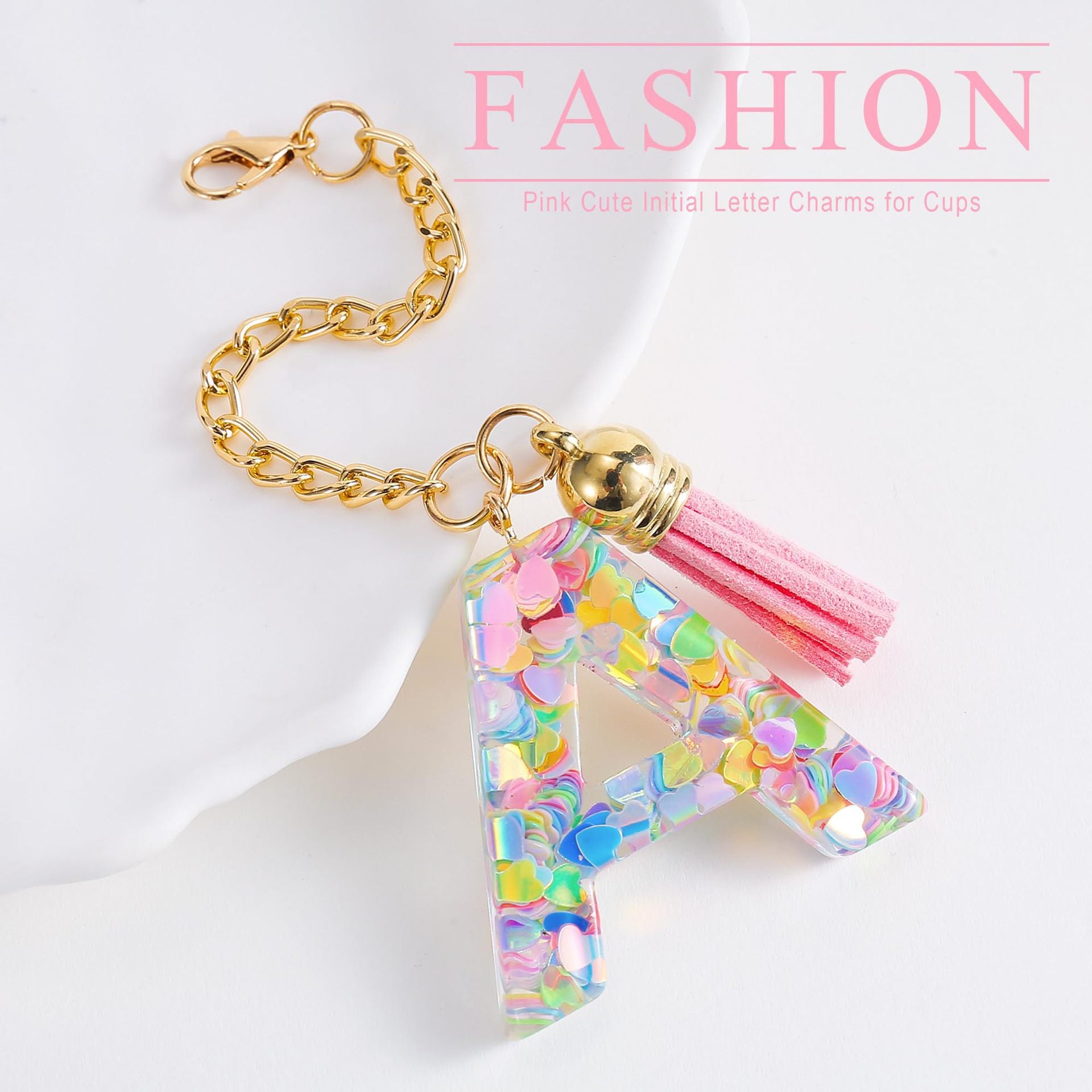 Wholesale Cartoon 26 Letters Resin Hanging Chain Cup Accessories Chain ACC-CA-Jiay001