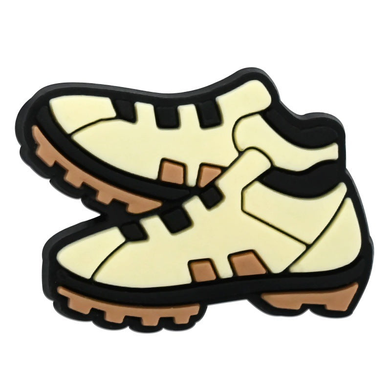 Wholesale Soft PVC Football Shoe Charms For Sandals Removable Shoe Flower Decor Casual Resale Accessory