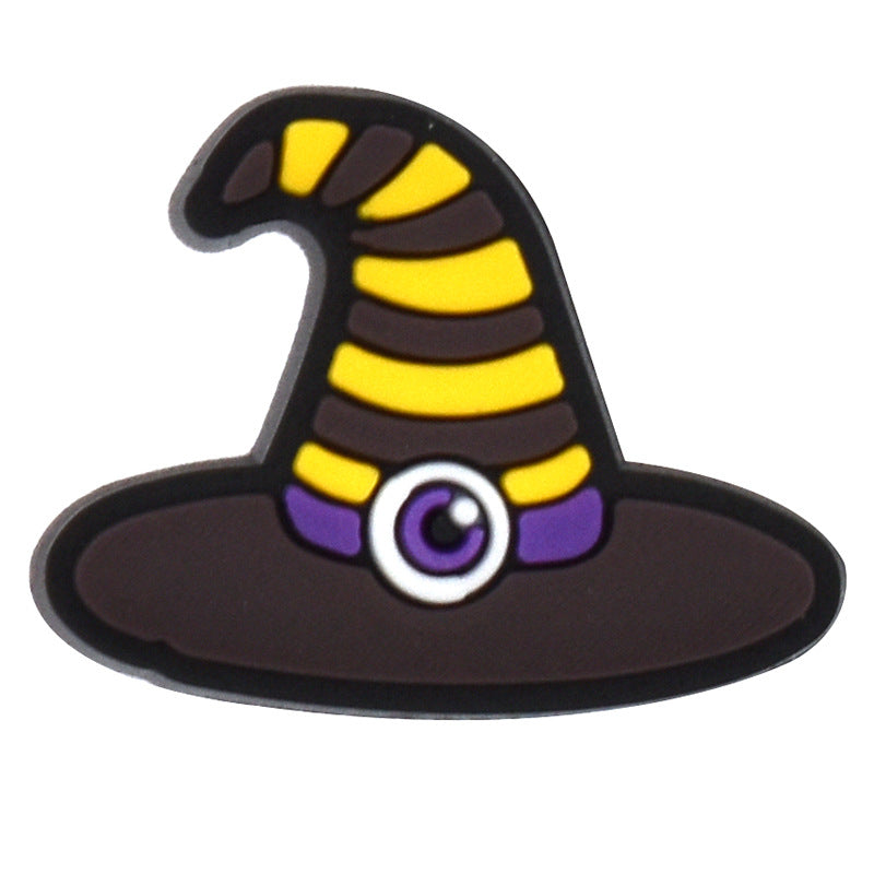 Random 100pcs Halloween Thanksgiving PVC Soft Rubber Shoe Buckle Decoration ACC-SC-RYY066