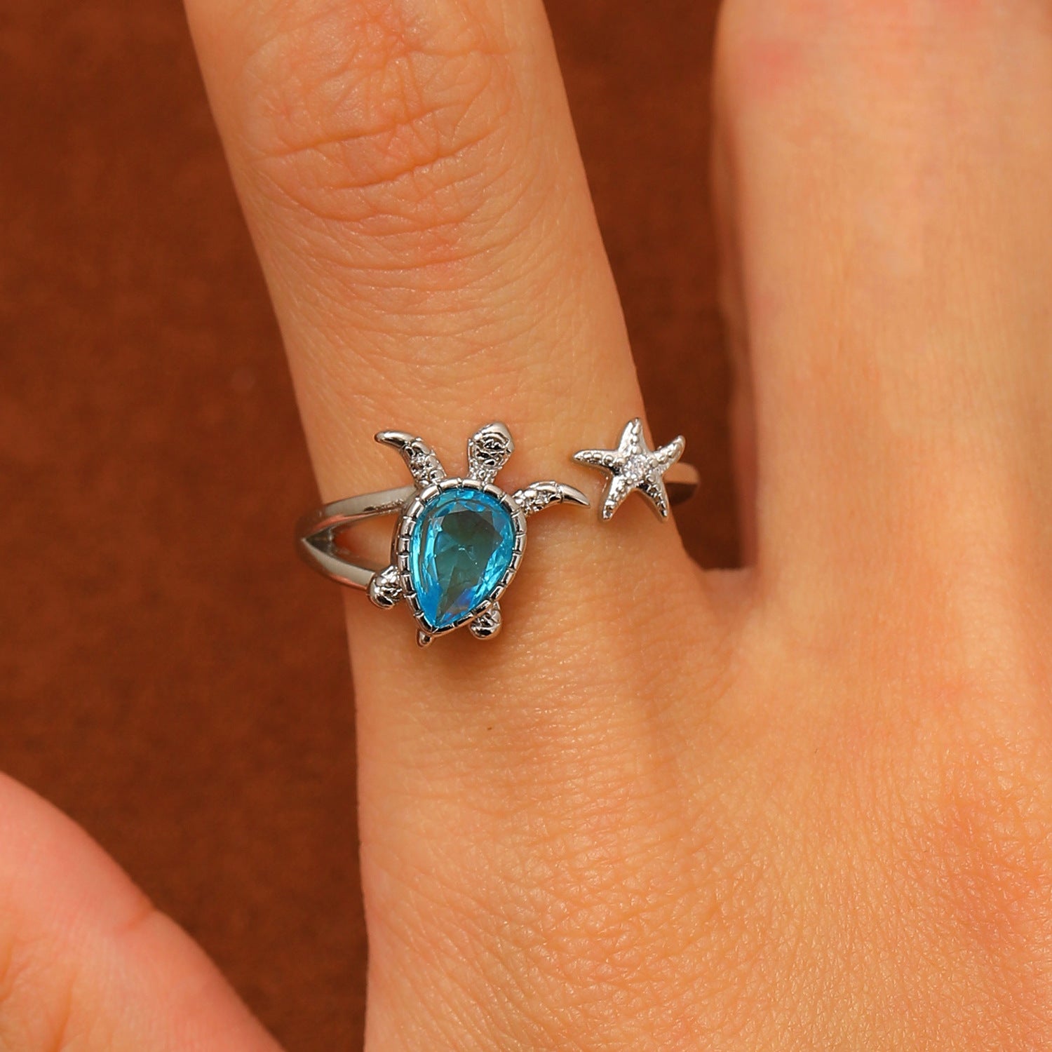 Wholesale starfish blue sea turtle earrings