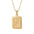 Wholesale  18K gold square brand stainless steel letter pendant necklace