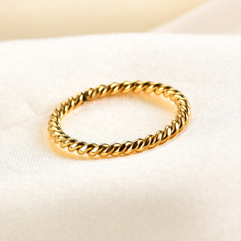 Wholesale fashion simple  three-color stitching ring titanium steel ring