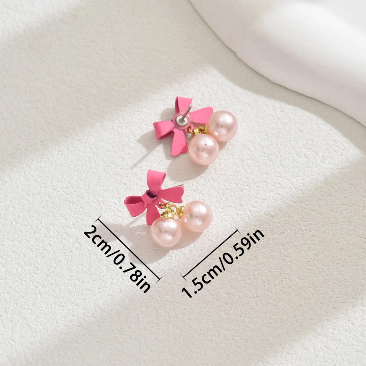 Wholesale Bow Earrings Pearl Alloy Earrings ACC-ES-BaSha005