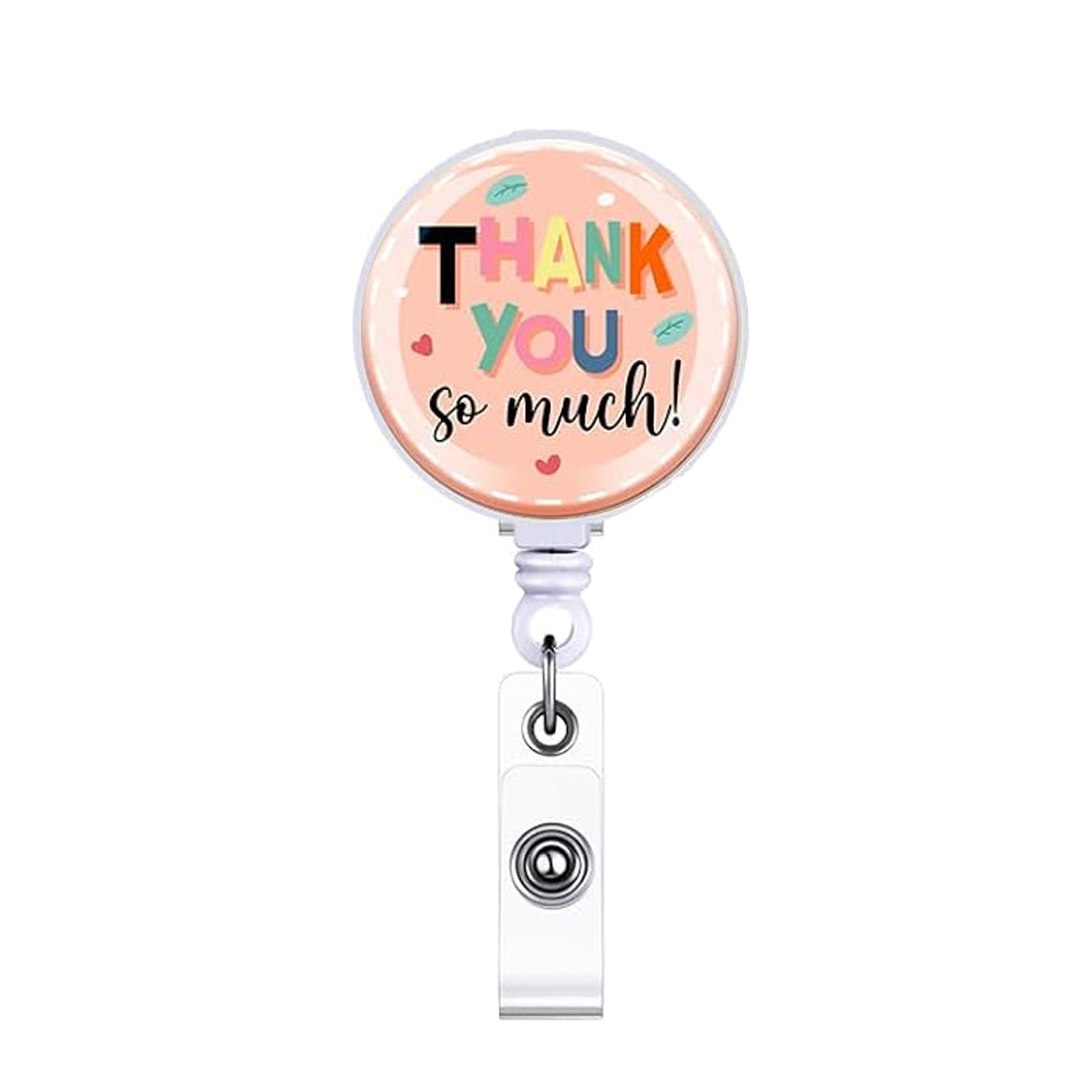 Wholesale Colorful Motivational Quote Acrylic ID Card Holder with Retractable Reel for Everyday Use Gift