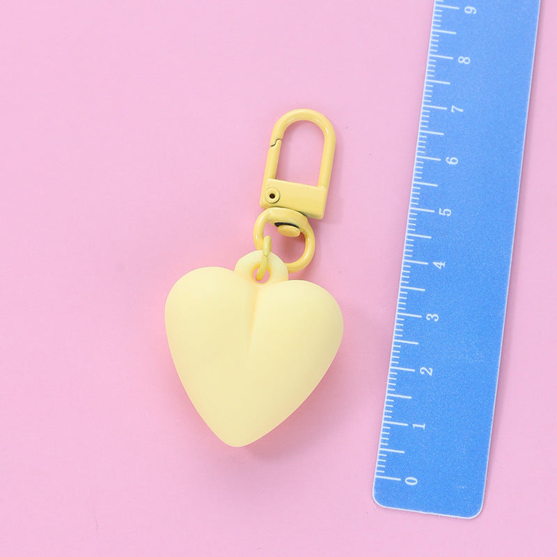 Wholesale Candy Color Heart Shaped Acrylic Keychain ACC-KC-HuiMei003