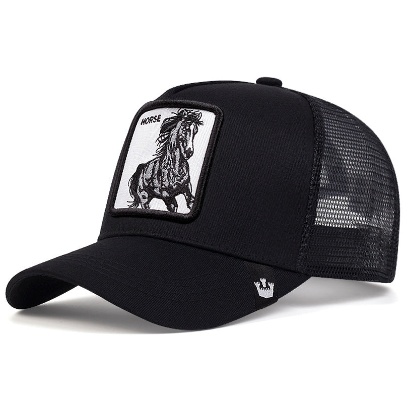 Wholesale Cartoon Animal Sun Protection Mesh Embroidery Hat Baseball Cap ACC-HT-JingKun011