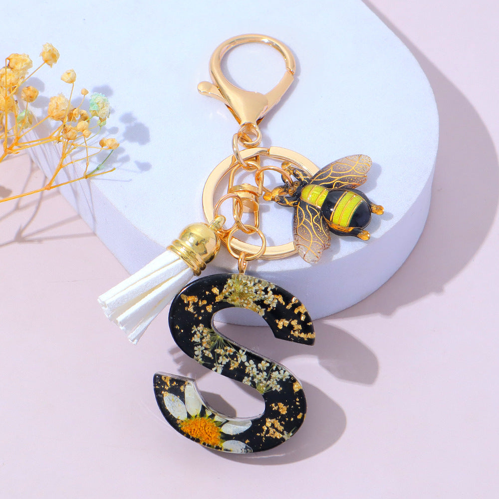 Wholesale Resin Bee Letter Bag Charm Decorative Accent Gift for