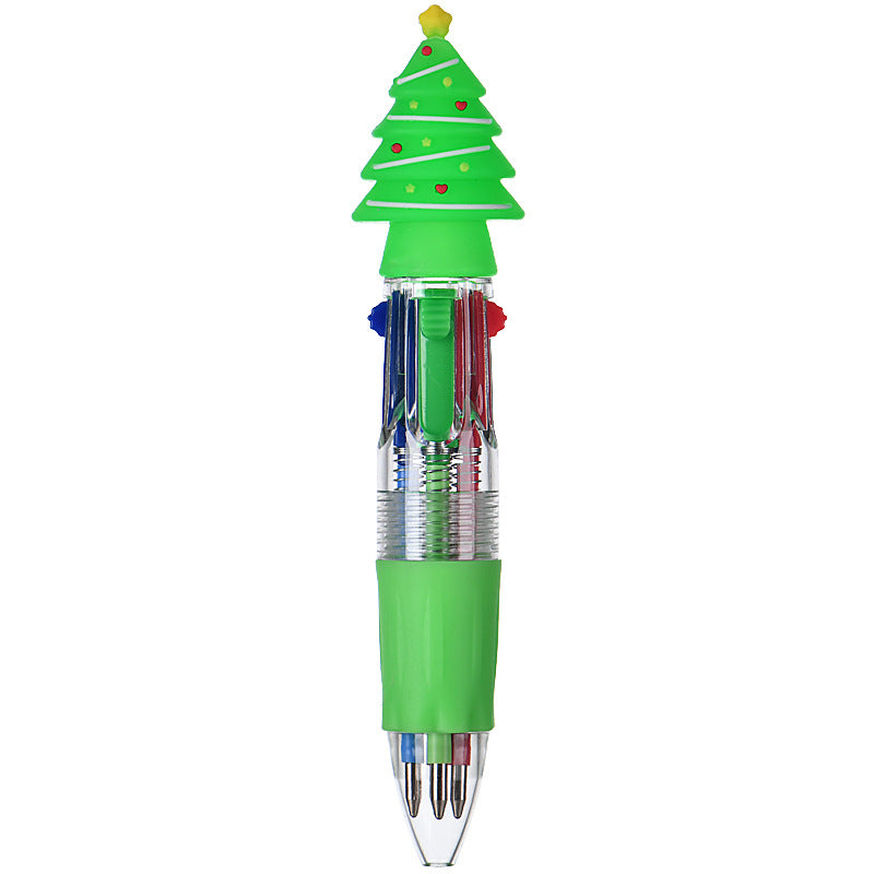Wholesale Cute cartoon Christmas four-color ballpoint pen