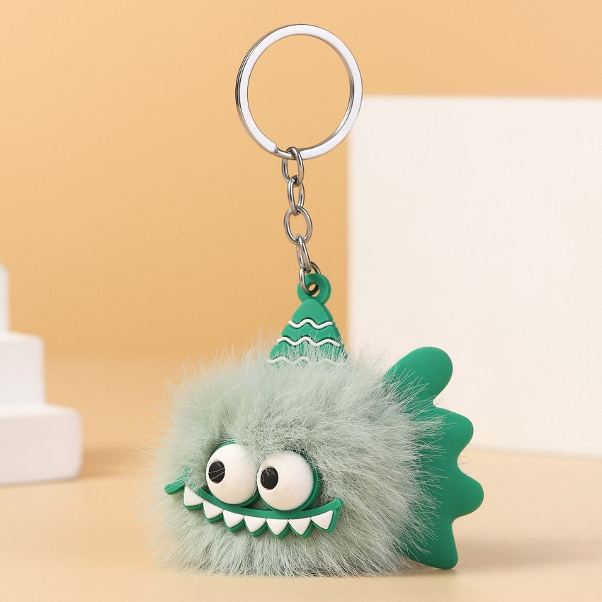 Wholesale Plush Monster Cute Fur Ball Keychains Pom Pom ACC-KC-RongR054