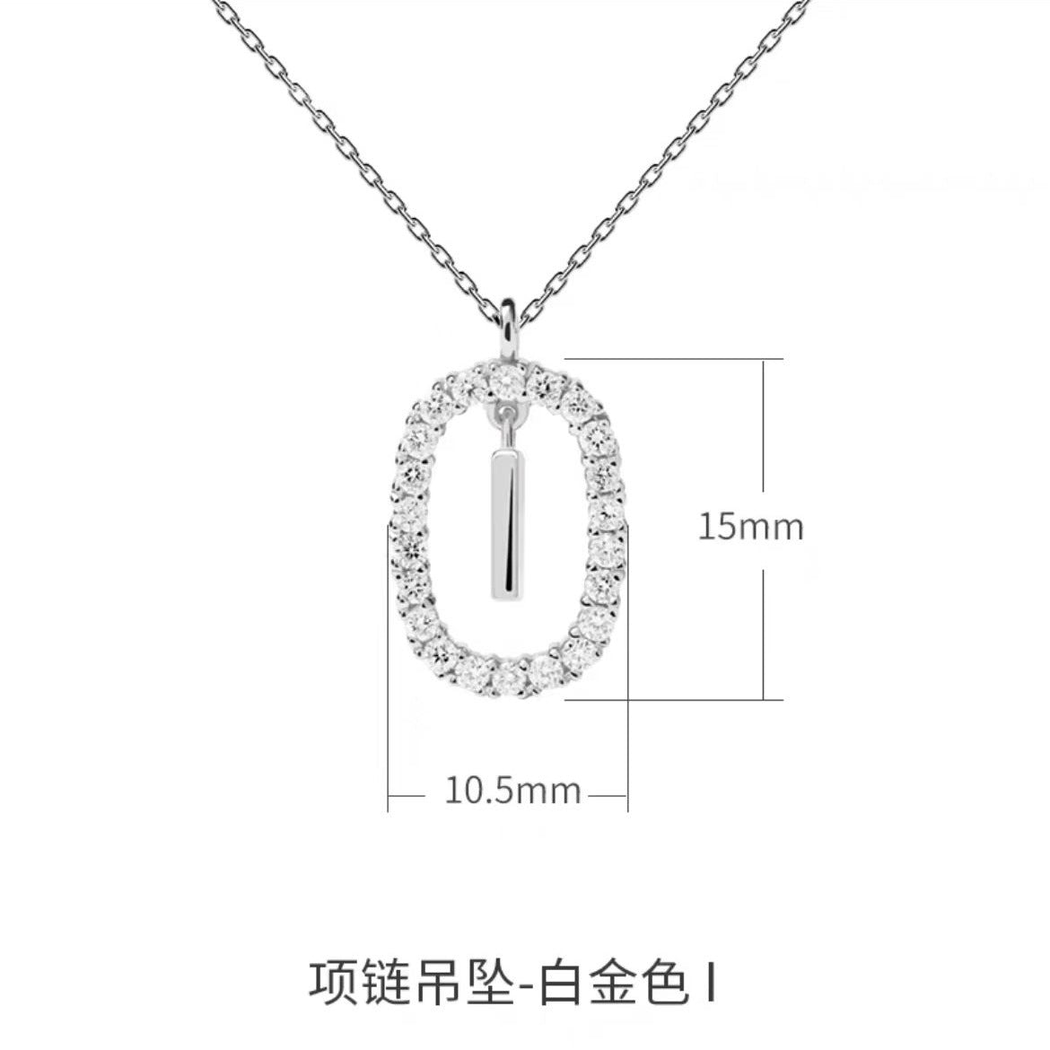 Wholesale Color Diamond Letter Necklace Inlaid with Color Zircon Clavicle Chain Choker Necklace ACC-NE-BYL002