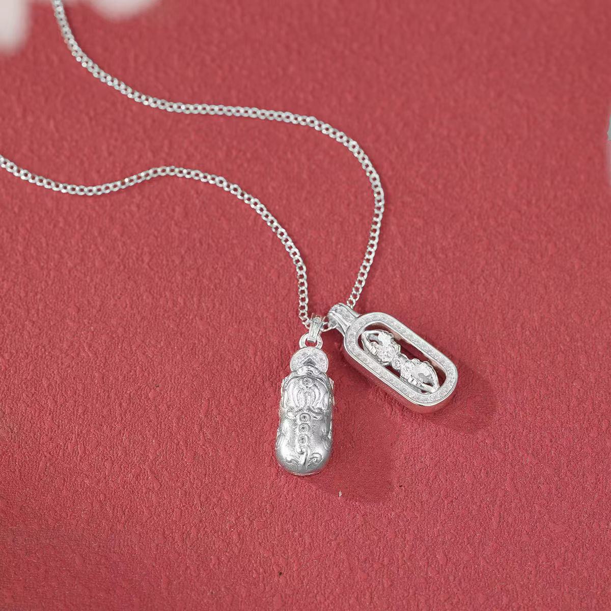 Wholesale S925 silver diamond vintage necklace