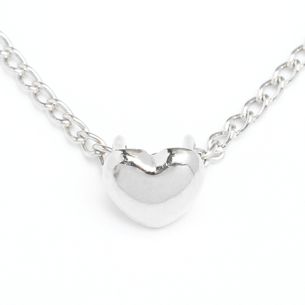 Wholesale cute short gold love necklace