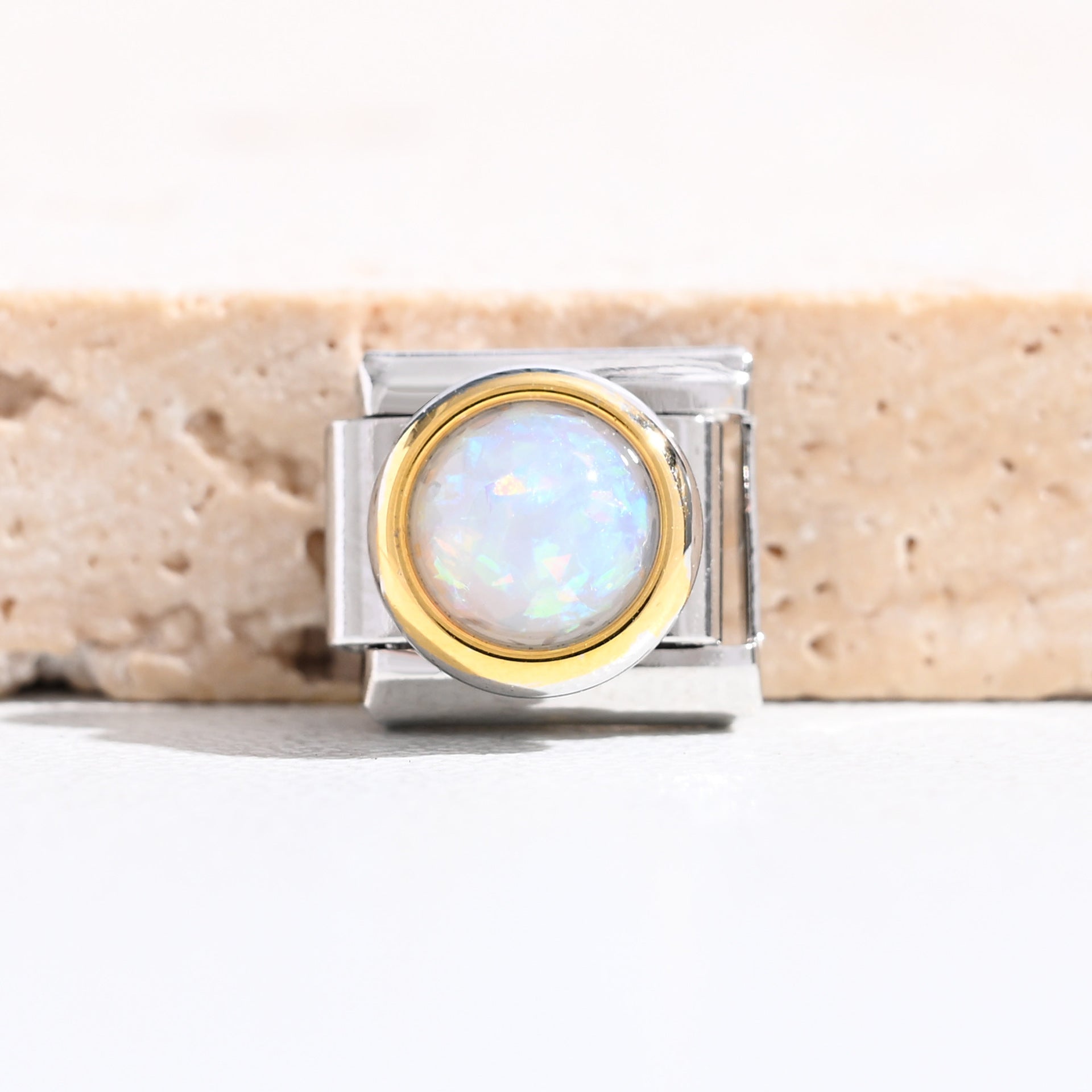Wholesale  9mm Italian Charm Starter Bracelets DIY square Single Section Creative Stainless Steel Composable Bracelet