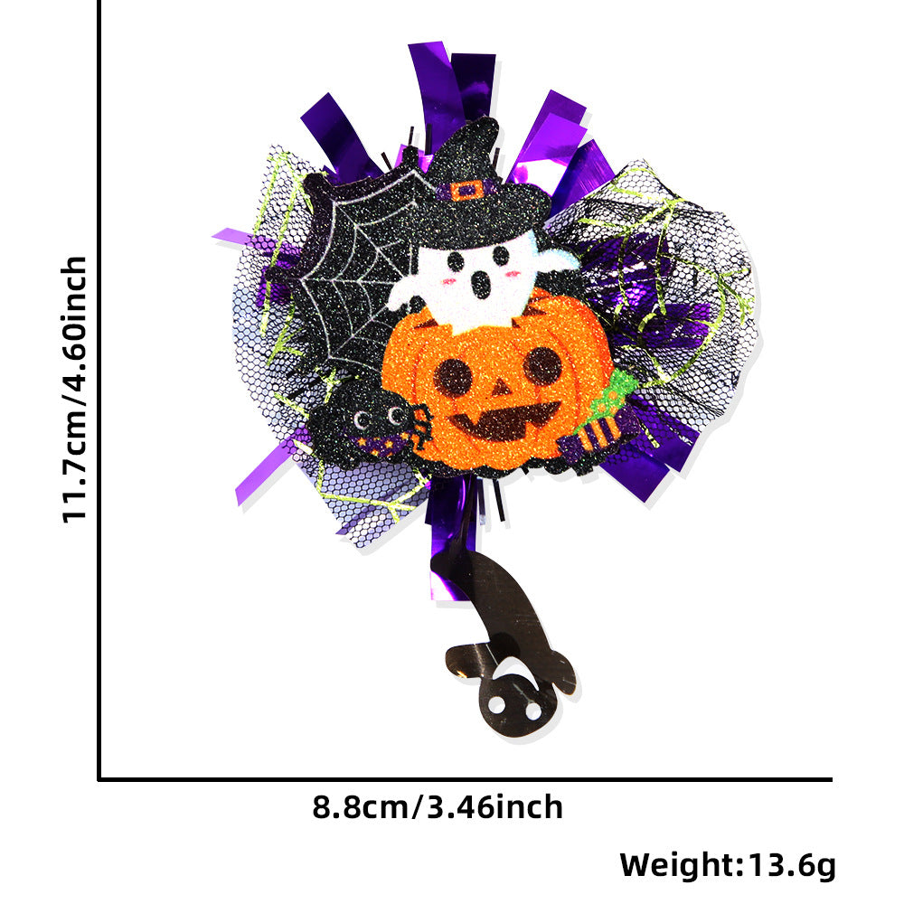 Wholesale Halloween Ghost Skull Glitter Badge Reels Keychains ACC-KC-ZhouHao001