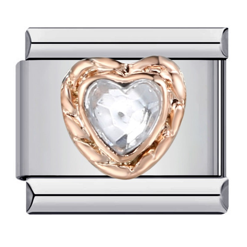 Wholesale  Italian Charm Bracelet 9mm DIY  Welded Oil Drip Creative Stainless Steel Composable Bracelet