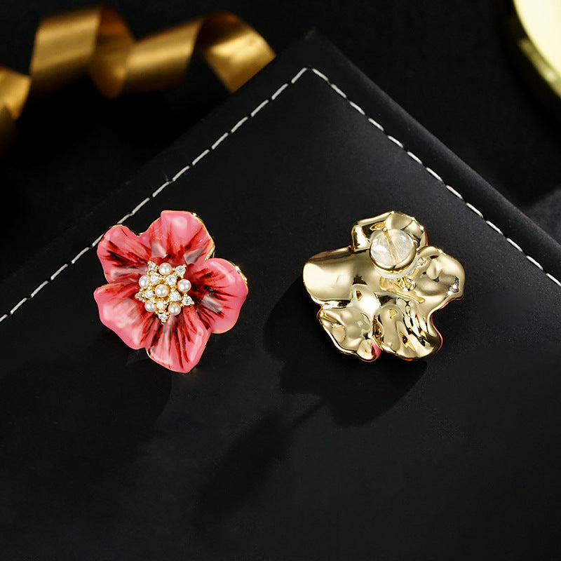 Wholesale flower hand painted earrings