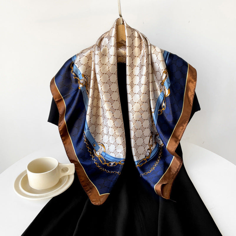 Wholesale silk scarf 90cm ladies printed scarf