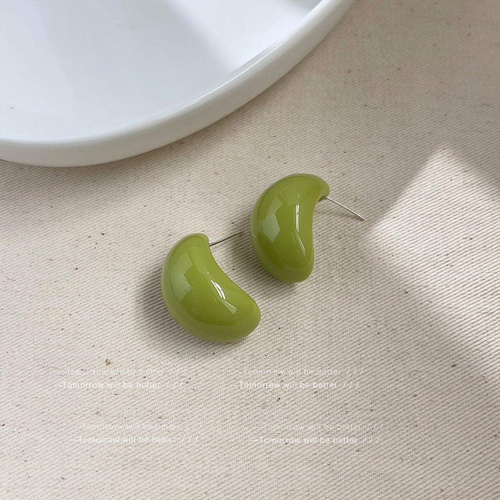 Wholesale Green Flower Earrings Tea Earrings ACC-ES-Eryu001