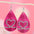 Wholesale Valentine's Day Plaid Love Water Drop Leather Double Sided Earrings