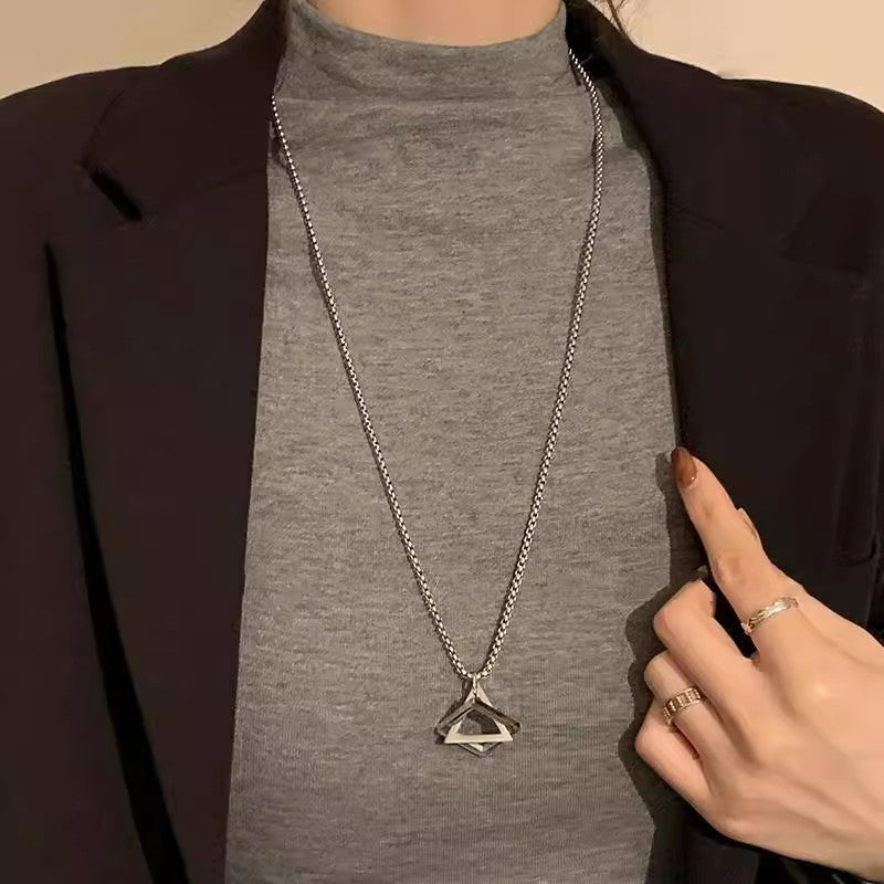 Wholesale titanium steel geometry sweater chain