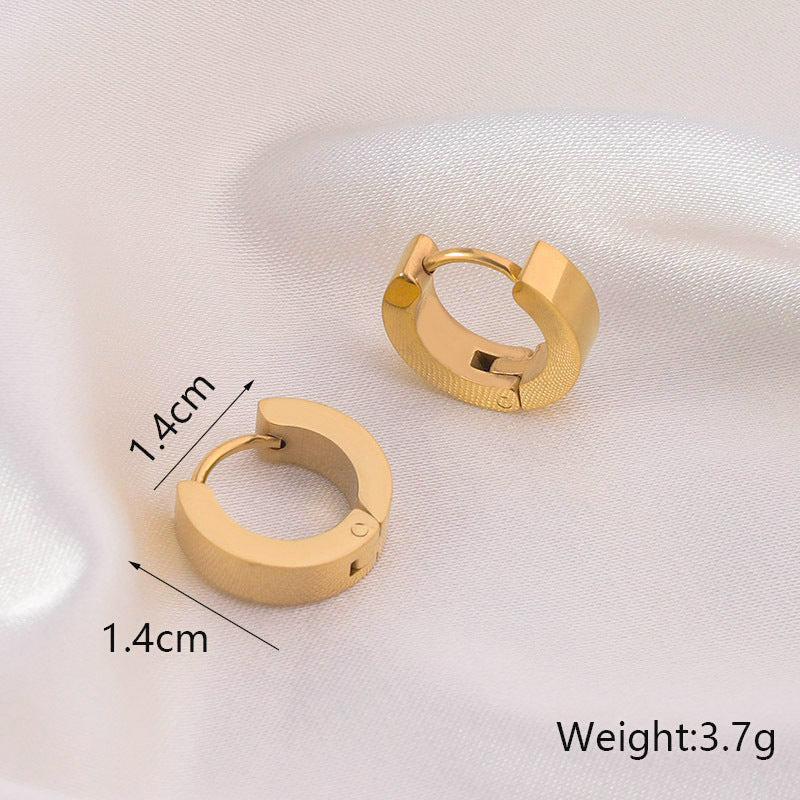 Wholesale Titanium Steel Love Circle Irregular Earrings ACC-ES-RuiX011