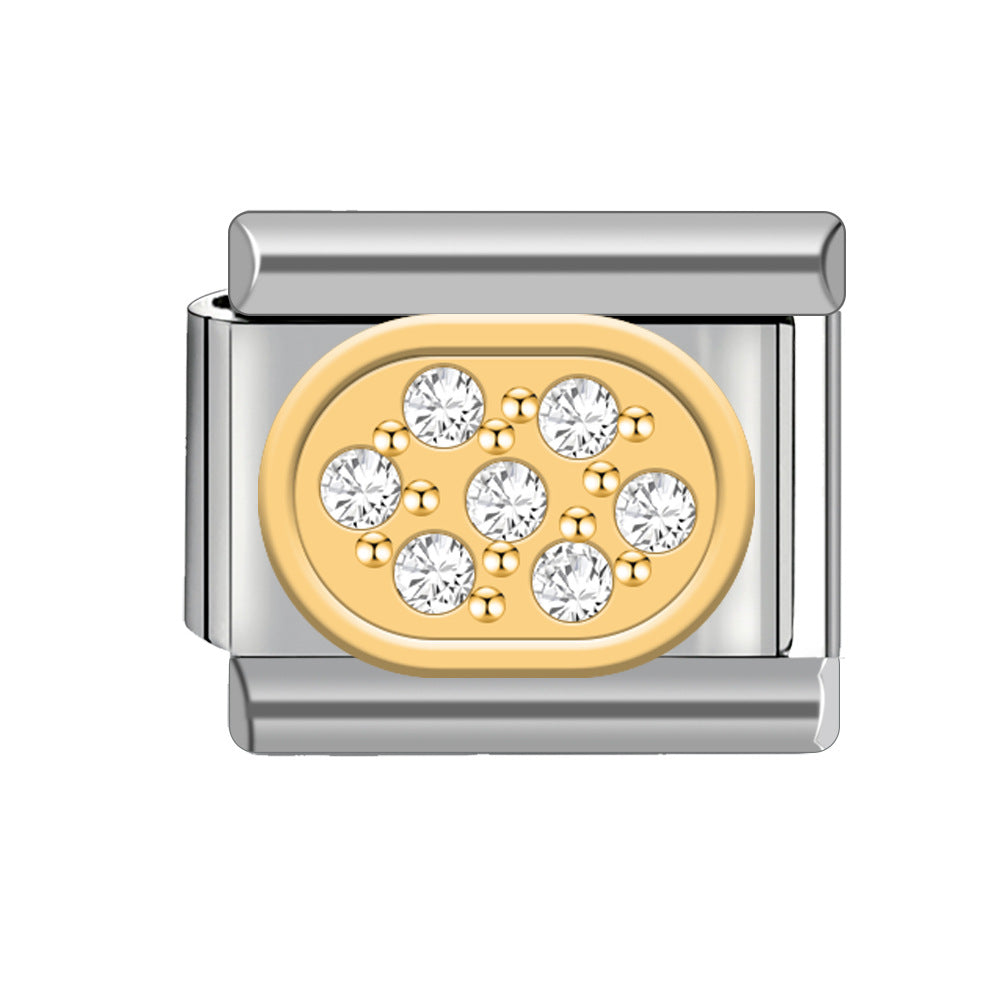 Wholesale Italian Charm Bracelet 9mm DIY Splicing Cute Creative Stainless Steel Composable Bracelet