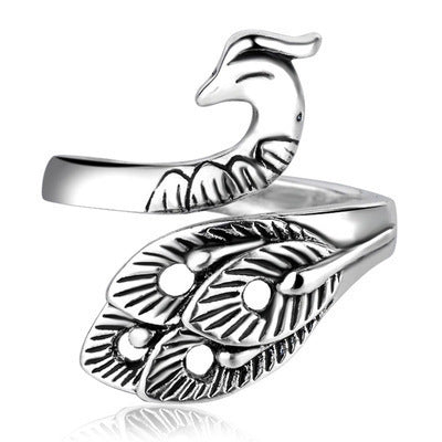 Wholesale Vintage Style Feather Flower Pattern Ring Set