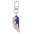 Wholesale  Independence Day Elements Red White Blue Flag Alloy Keychain