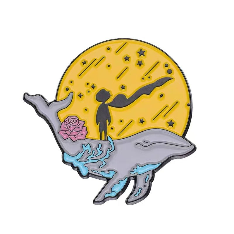 Wholesale Little Prince CartoonCute Stars Fairy Tale Moon Brooch