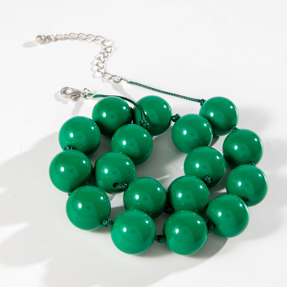 Wholesale  Bohemian Ethnic Style Colorful Large Bead Single-layer Necklace