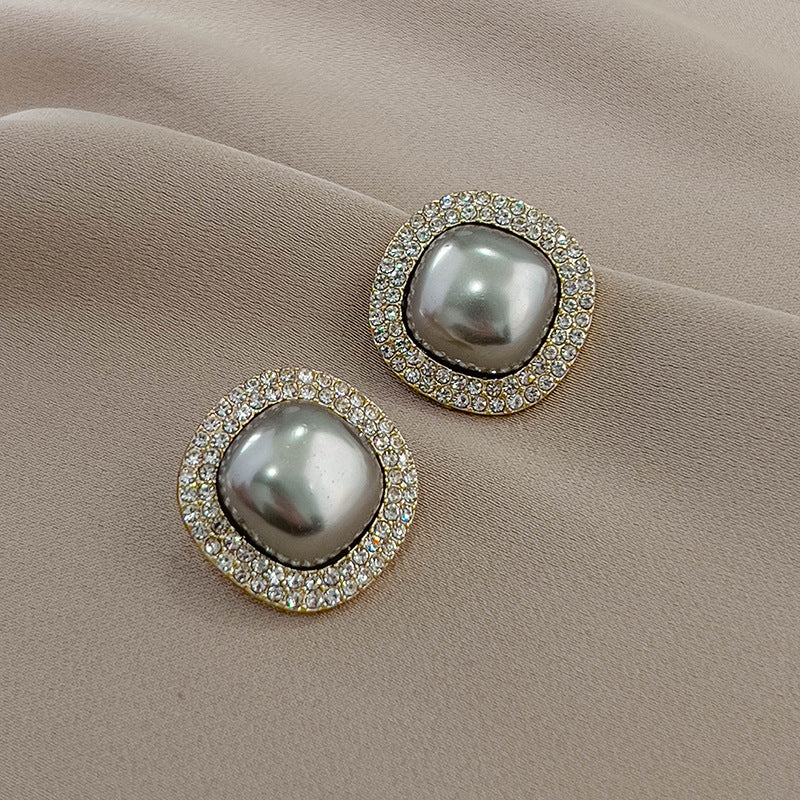 Wholesale Retro Square Light Luxury Zircon Earrings ACC-ES-XiaoCheng005