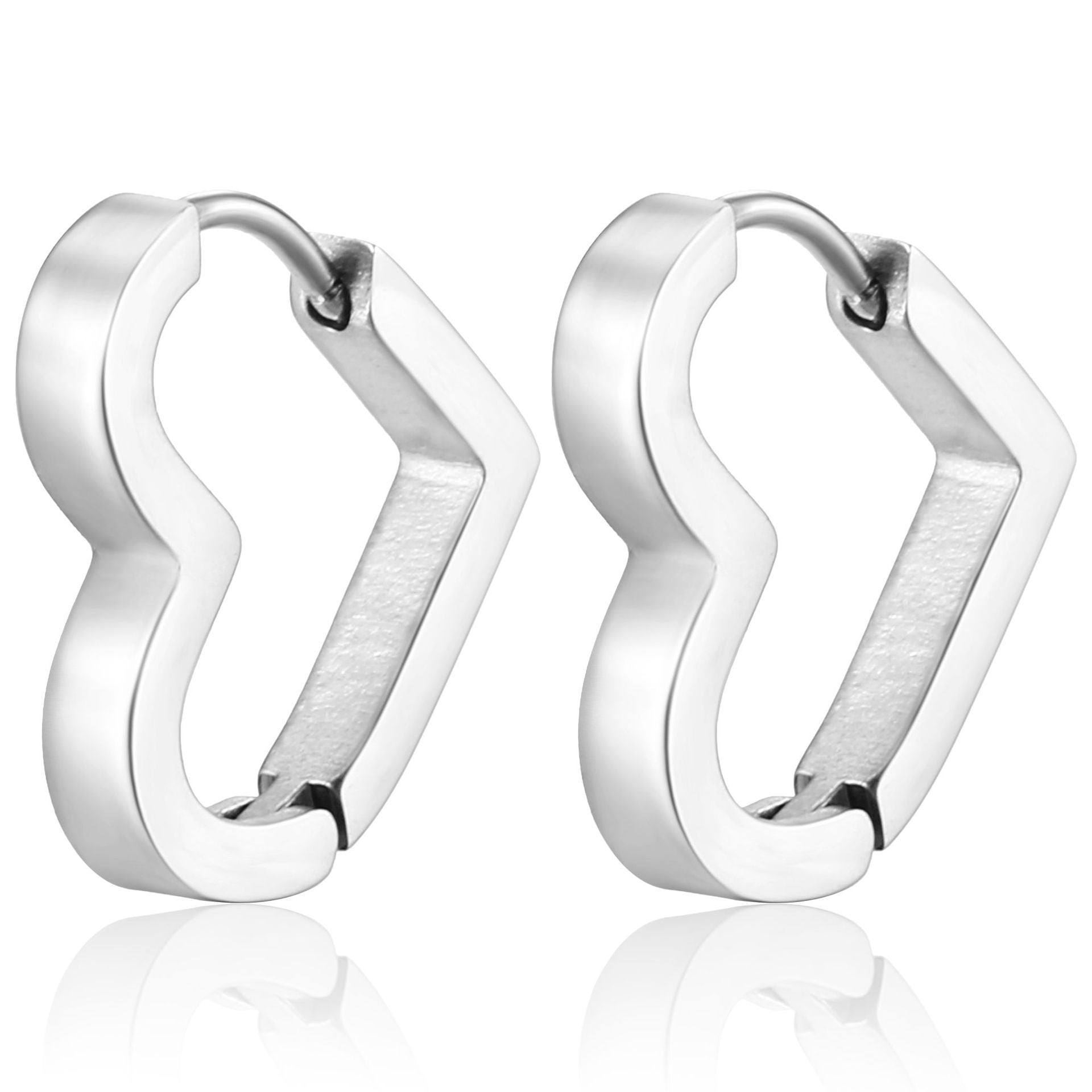 Wholesale Trendy Stainless Steel Geometric Ear Cuffs Unisex Electroplated Steel Tone Jewelry Accessory